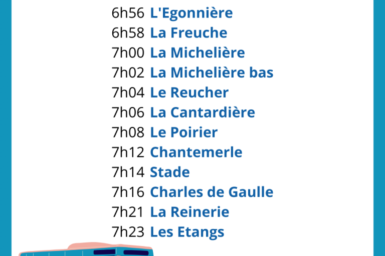 Horaires matin car n°9